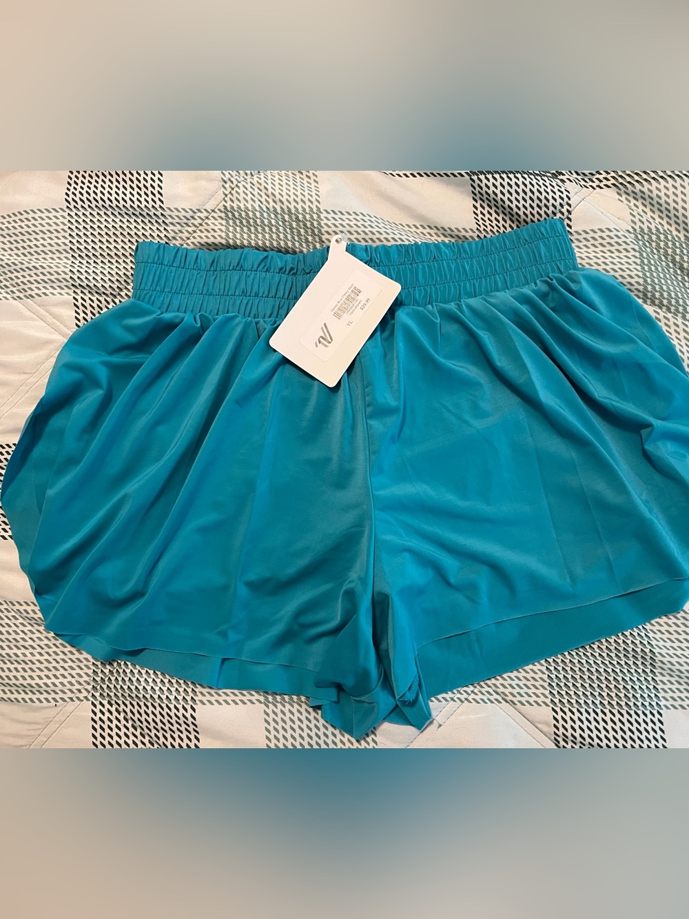 Varsity Women's Athletic Shorts in Teal Blue